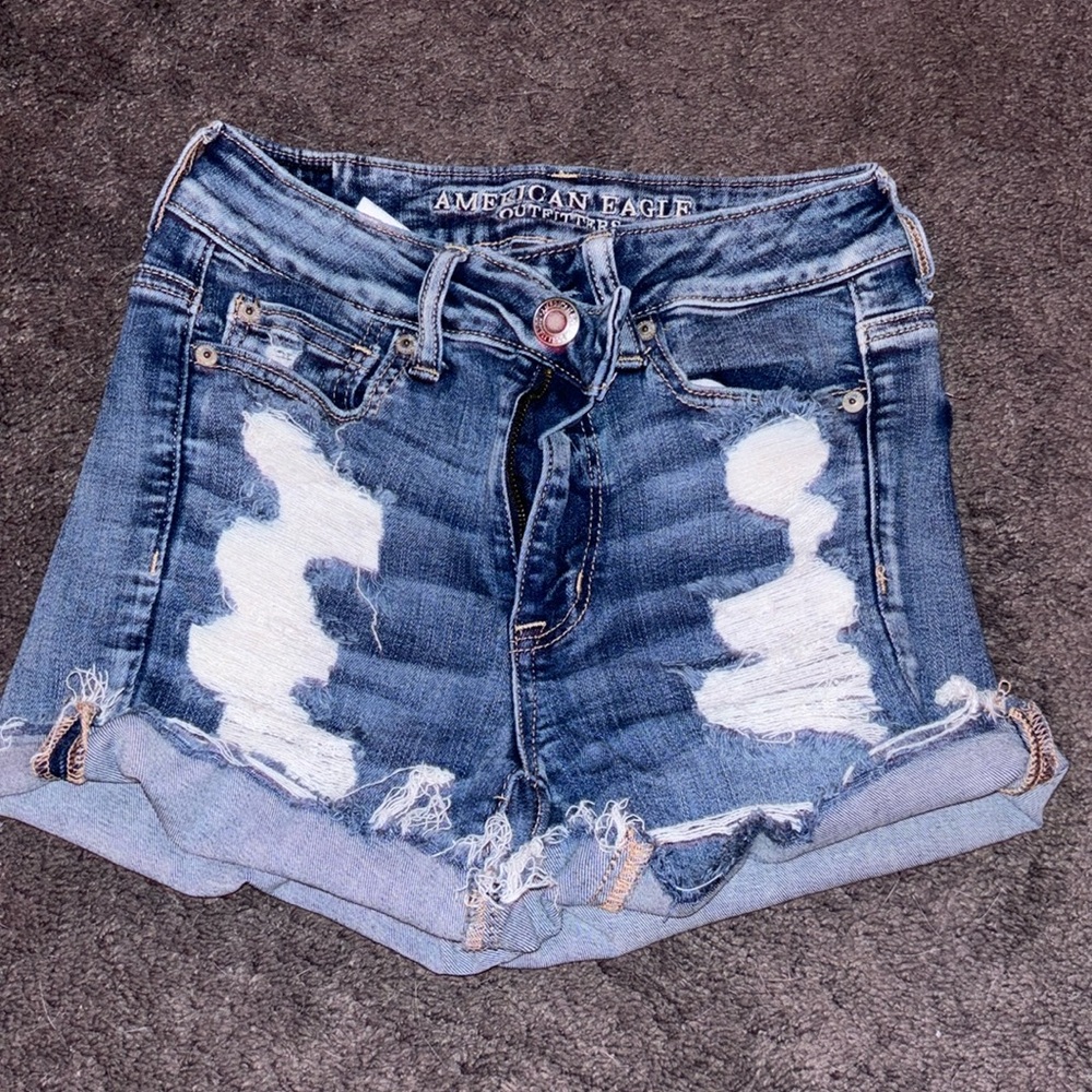 American Eagle Next Level Stretch High Rise Jean Shorts